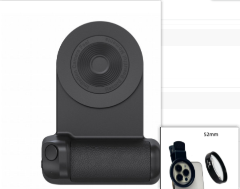 Empunhadura Inteligente 3 em 1 Antitremor e Multifuncional com Suporte Magnético para Celular e Câmera