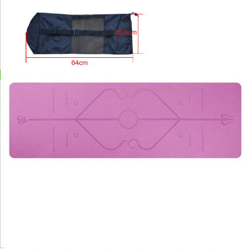 Tapete de Yoga TPE 6mm Antiderrapante com Guia de Postura