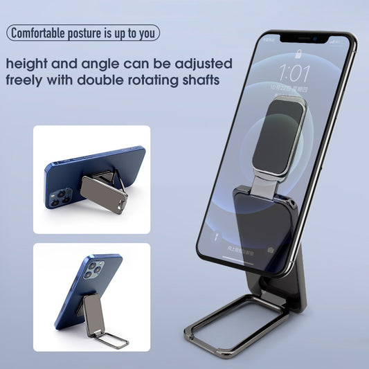 Suporte Dobrável com Anel para Celular, Retrátil, de Mesa e Magnético para Carro, Acessório de Escritório