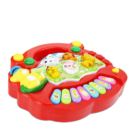 Brinquedo Educativo Teclado Musical com Animais da Fazenda para Bebês