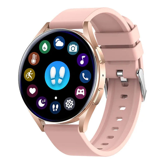 Relógio Inteligente Esportivo Feminino com Bluetooth, Frequência Cardíaca e Chamadas