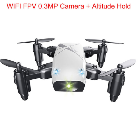 Micro Drone Dobrável com Câmera e Controle por App Wi-Fi
