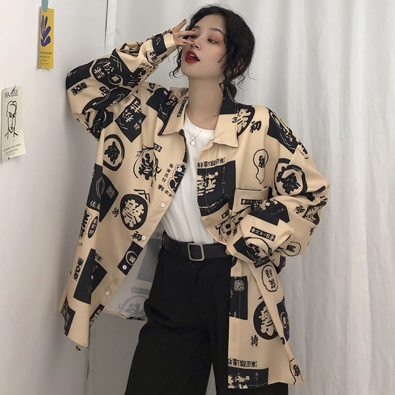Camisa Feminina Estilo Harajuku Streetwear