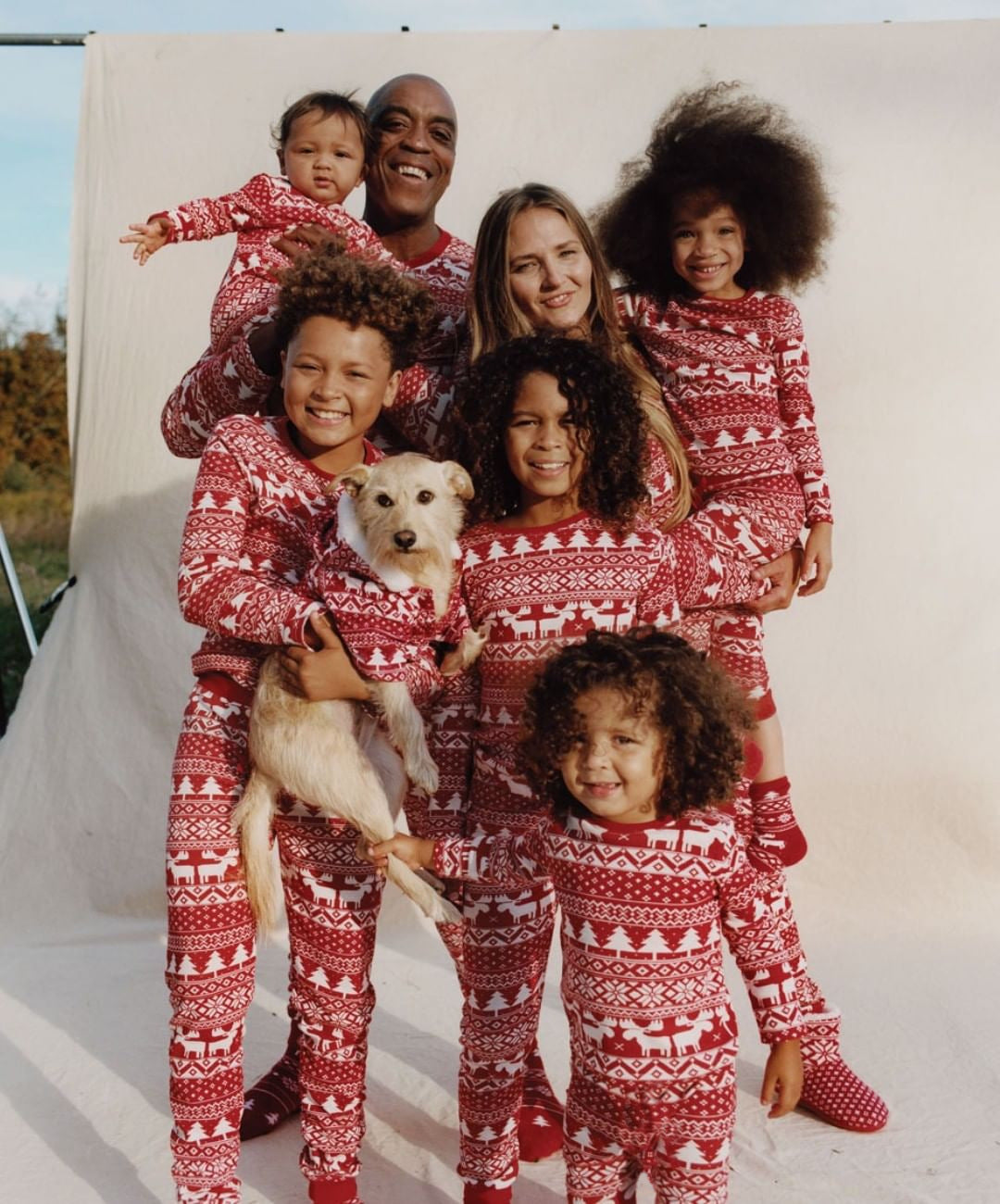 Roupa de Natal Estampada Combinando Pais e Filhos