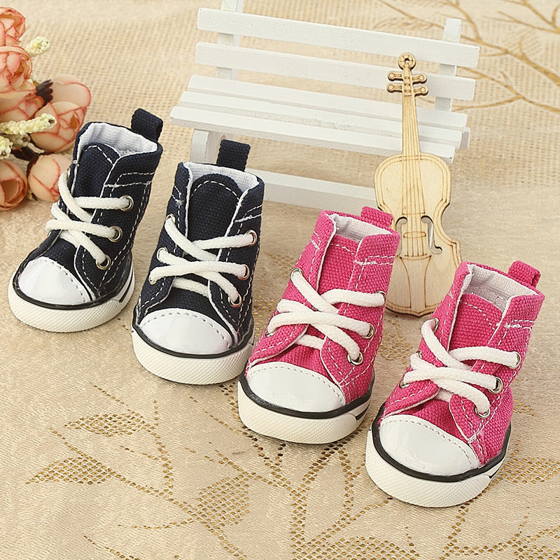 Sapatos de Lona Jeans Respiráveis e Confortáveis para Pets