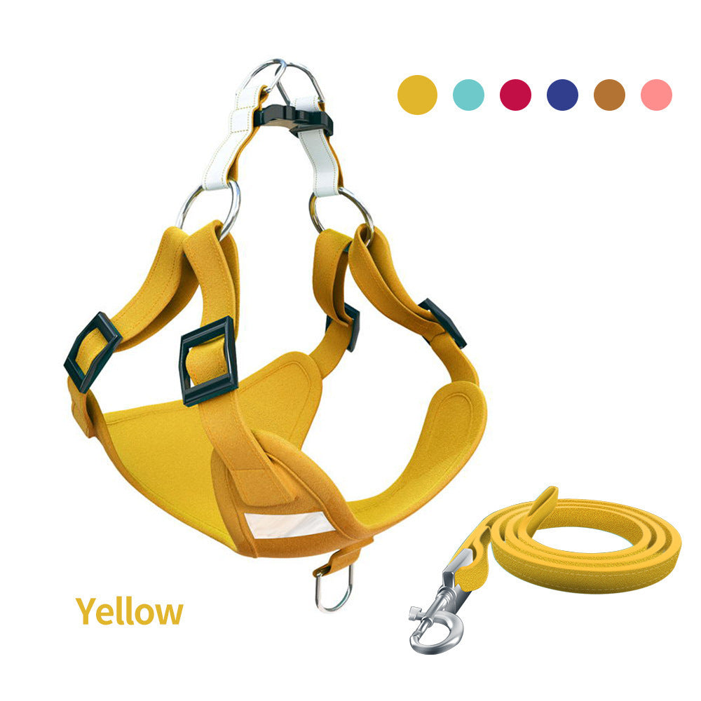 Conjunto de Peitoral Colete e Guia Refletiva para Cães