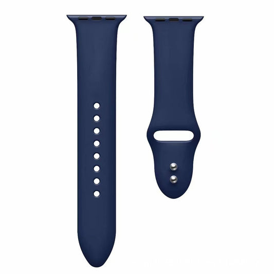 Pulseira de Silicone Cor Lisa para Relógio Inteligente com Fecho Duplo