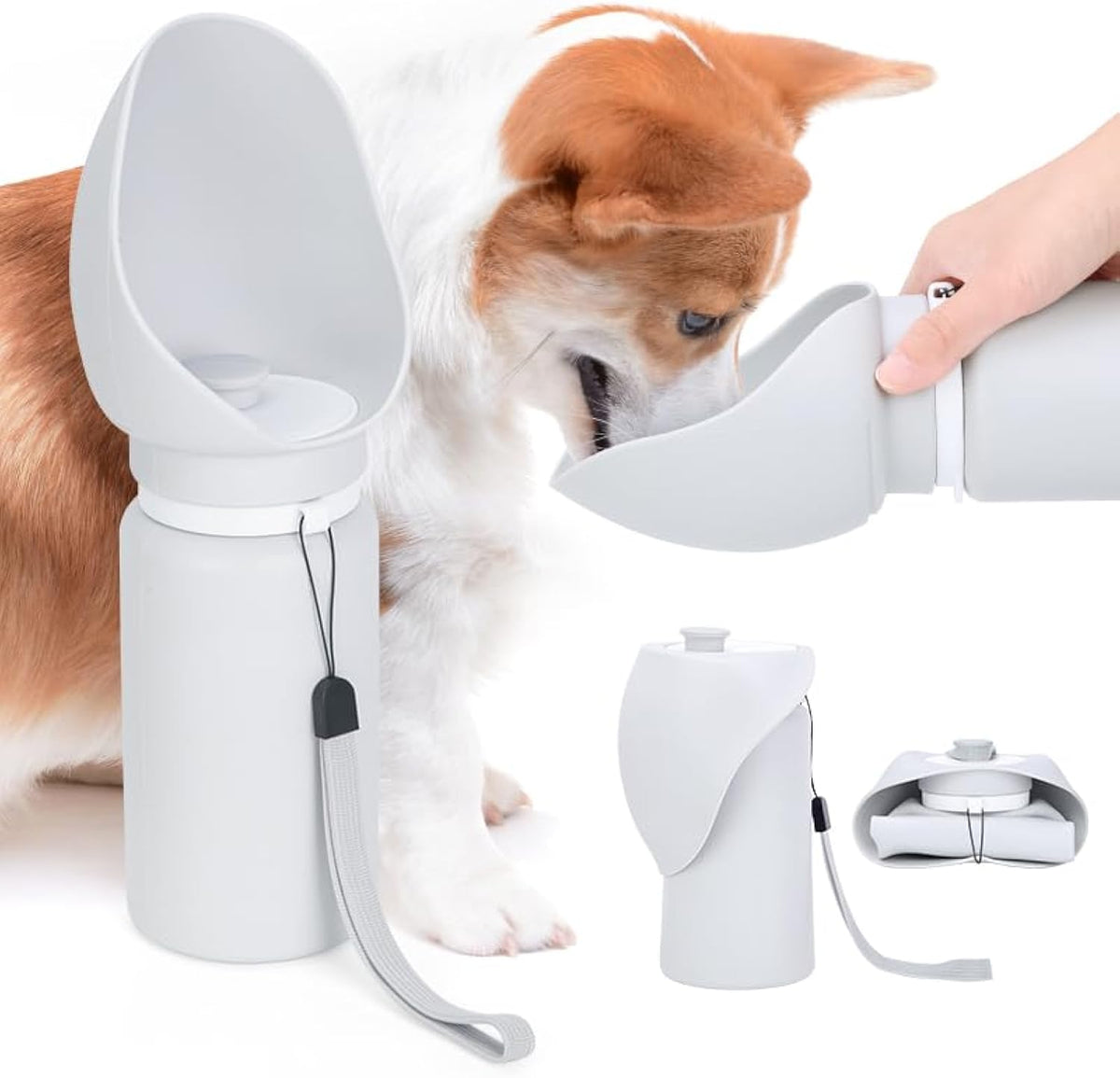 Garrafa de Água Portátil Dobrável à Prova de Vazamentos para Cães - Passeio e Viagem