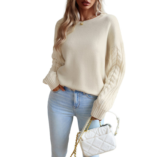 Suéter Simples com Gola Redonda Feminino