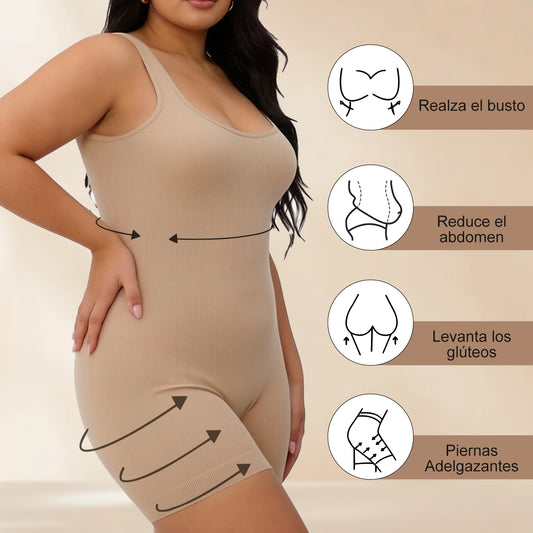 Body Modelador com Cinta de Cintura e Controle de Abdômen Feminino