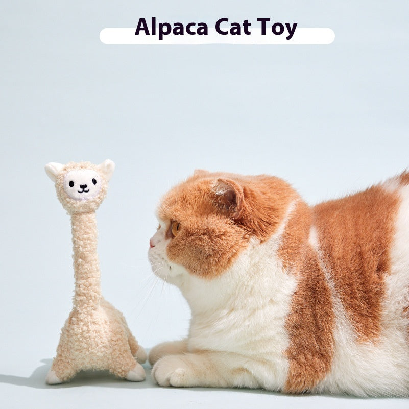 Brinquedo com Som de Alpaca para Gatos