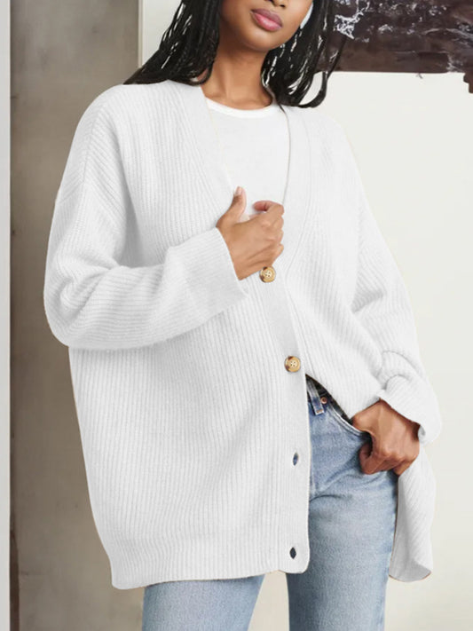 Cardigã Casual Liso Feminino