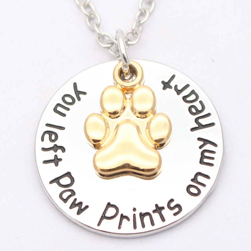 Colar com Pingente de Patinha para Cães