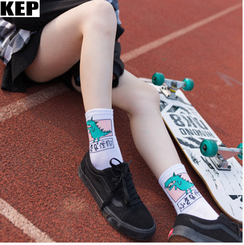 Meias Femininas Estilo Harajuku com Bichinhos Fofos