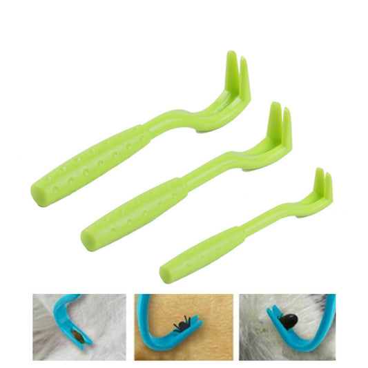 Kit com 3 Pinças para Remover Carrapatos de Cães e Gatos