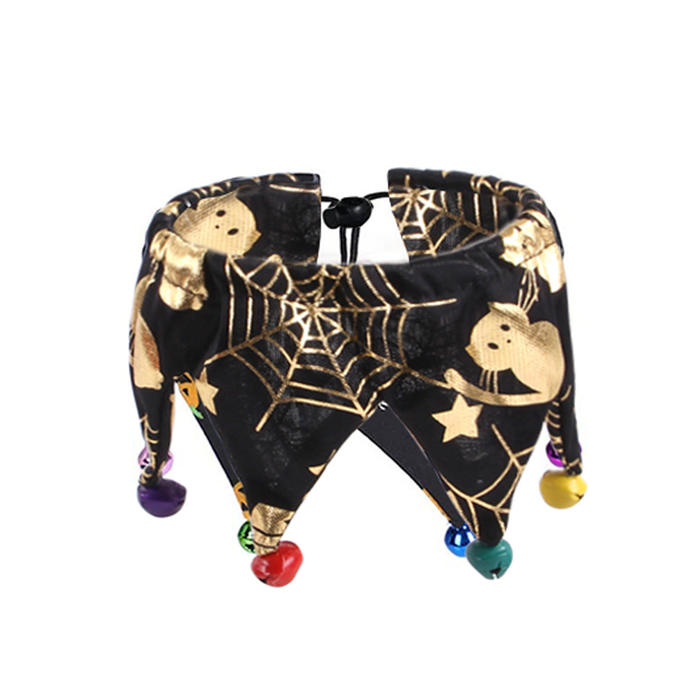 Kit Chapéu e Cachecol de Halloween para Gatos