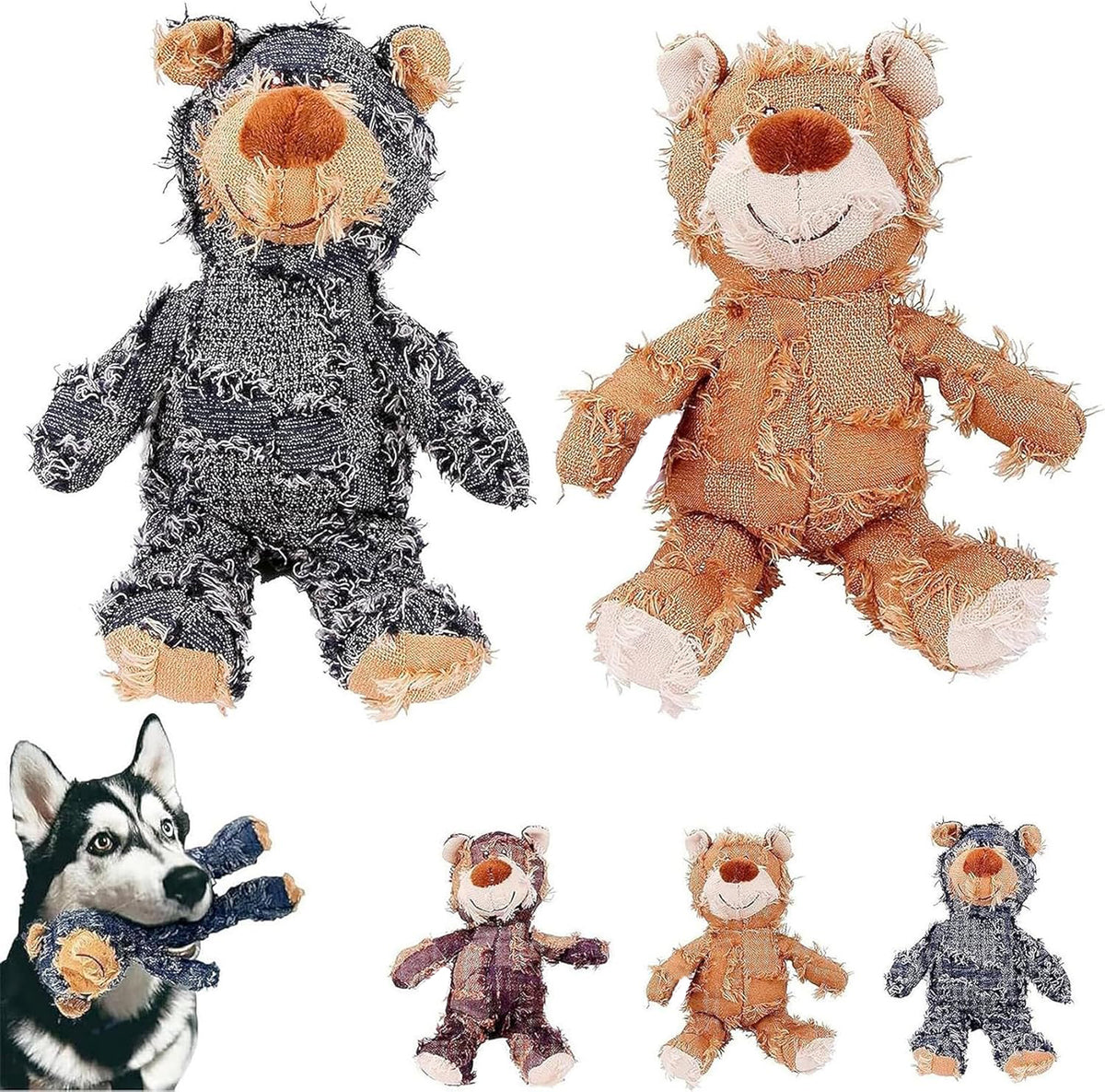Urso Indestrutível com Apito para Cães de Mordida Forte
