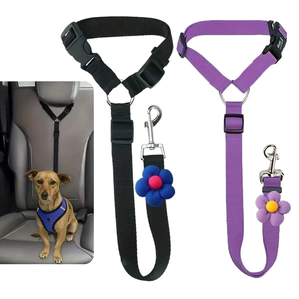 Guia Elástica Refletiva com Argola para Cães no Carro