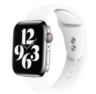 Pulseira de Silicone Cor Lisa para Relógio Inteligente com Fecho Duplo