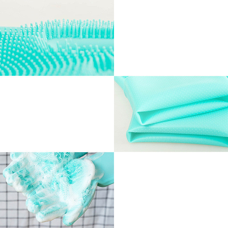 Luva de Banho de Silicone com Cerdas para Cães e Gatos