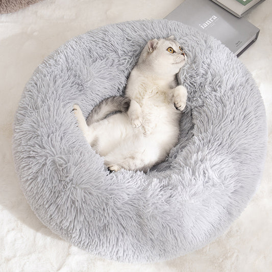 Caminha Redonda de Algodão Quentinha para Cães - Inverno