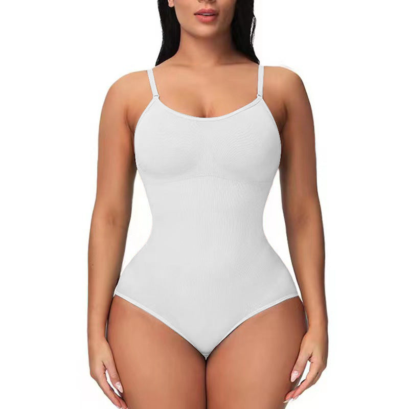 Body Modelador Sem Costura de Nylon com Cintura Marcada e Levantamento de Glúteos