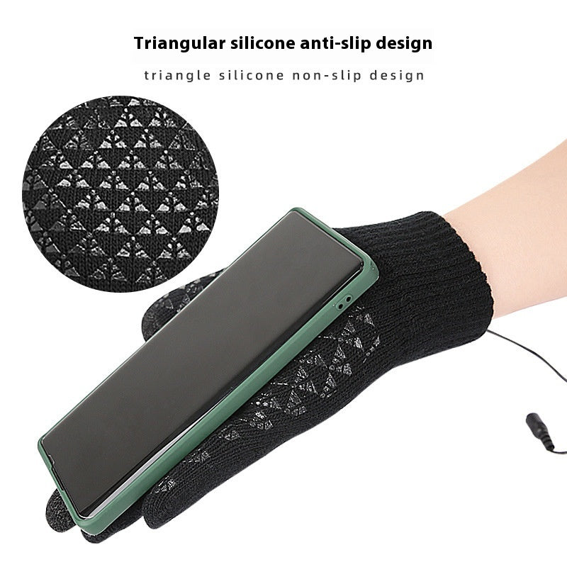 Luvas Térmicas de Tricô com Aquecimento Elétrico USB