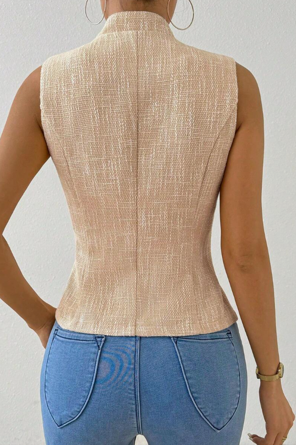 Colete Blazer Jacquard Liso