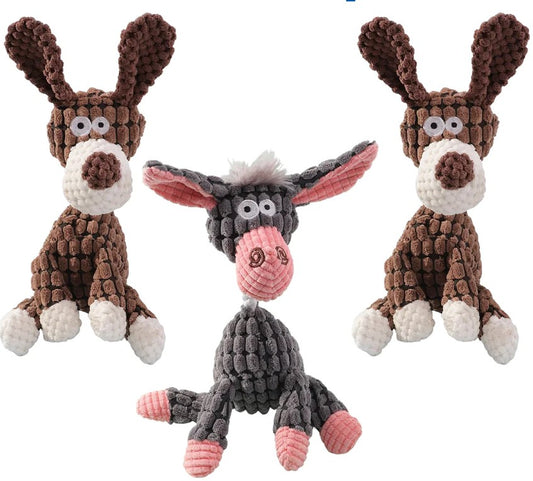 Brinquedo de Pelúcia com Som em Formato de Milho e Burro para Cães