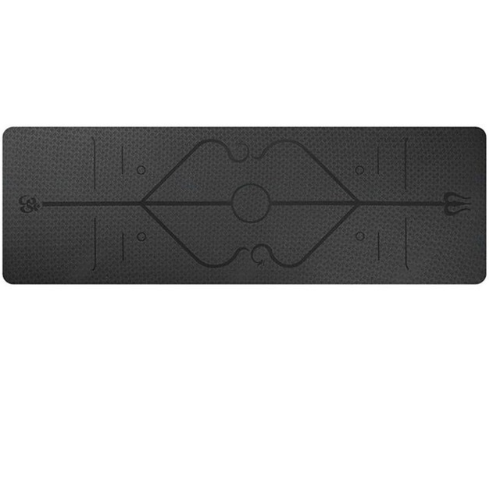 Tapete de Yoga TPE 6mm Antiderrapante com Guia de Postura