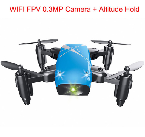 Micro Drone Dobrável com Câmera e Controle por App Wi-Fi