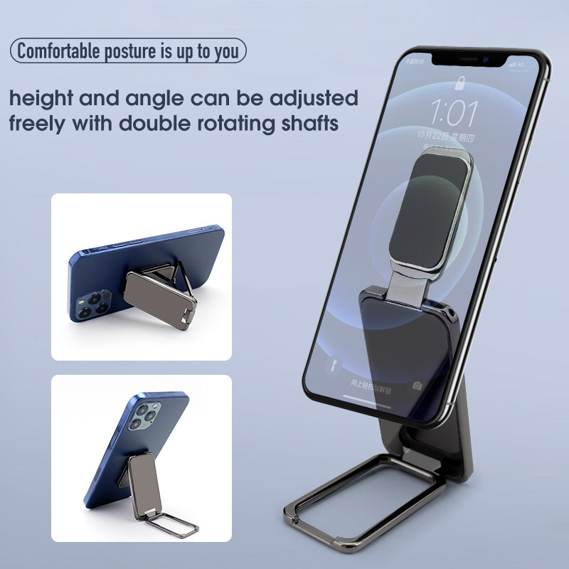 Suporte Dobrável com Anel para Celular, Retrátil, de Mesa e Magnético para Carro, Acessório de Escritório