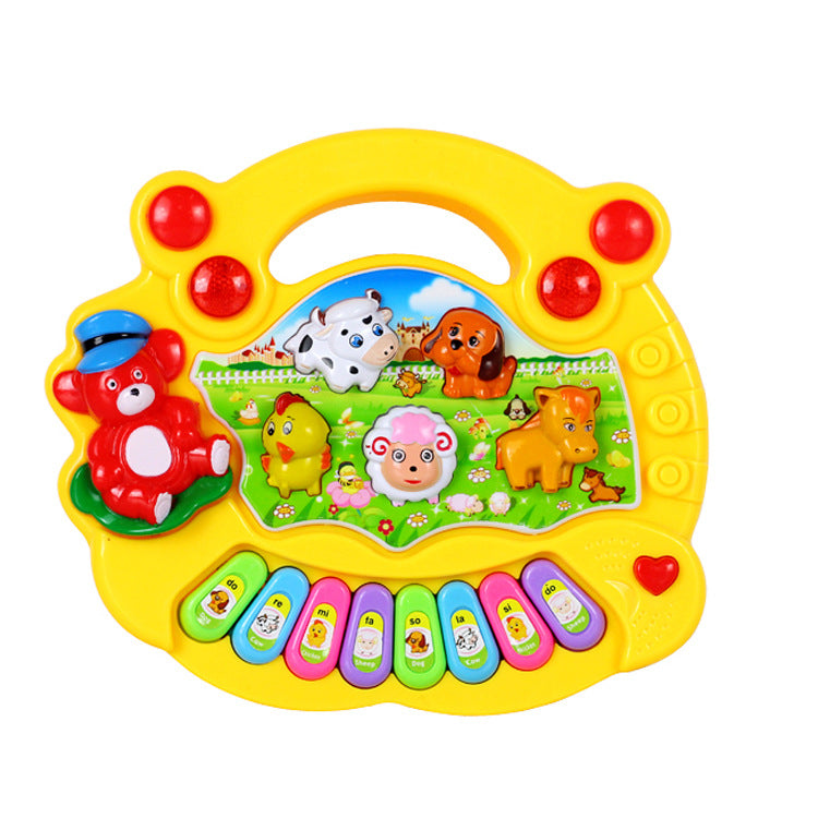 Brinquedo Educativo Teclado Musical com Animais da Fazenda para Bebês