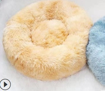 Caminha de Pelúcia Redonda para Gatos e Cães