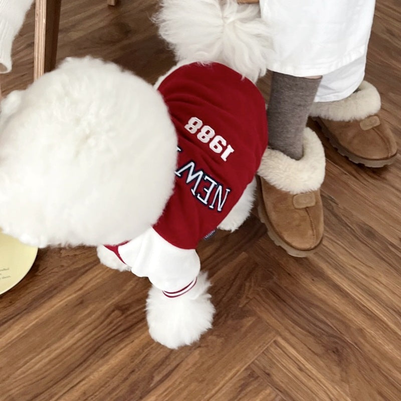 Camisa de Baseball Estampada para Pets - Outono