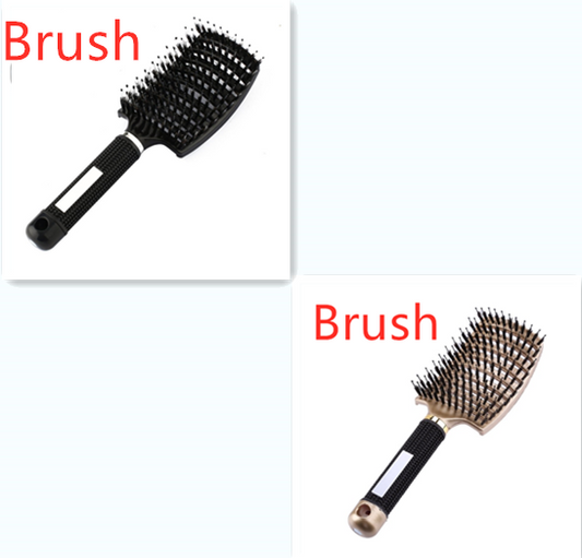 Escova de Cabelo Desembaraçadora com Cerdas de Nylon e Massagem no Couro Cabeludo para Mulheres, Pente Antinós
