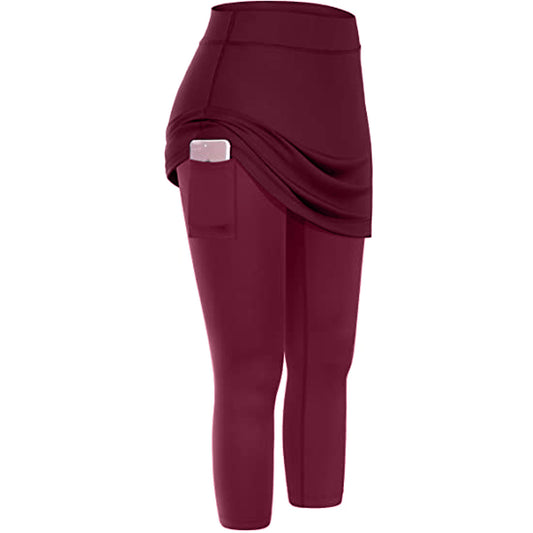 Legging-saia de Tênis com Bolsos Elásticos Feminina - Capri Esportivo