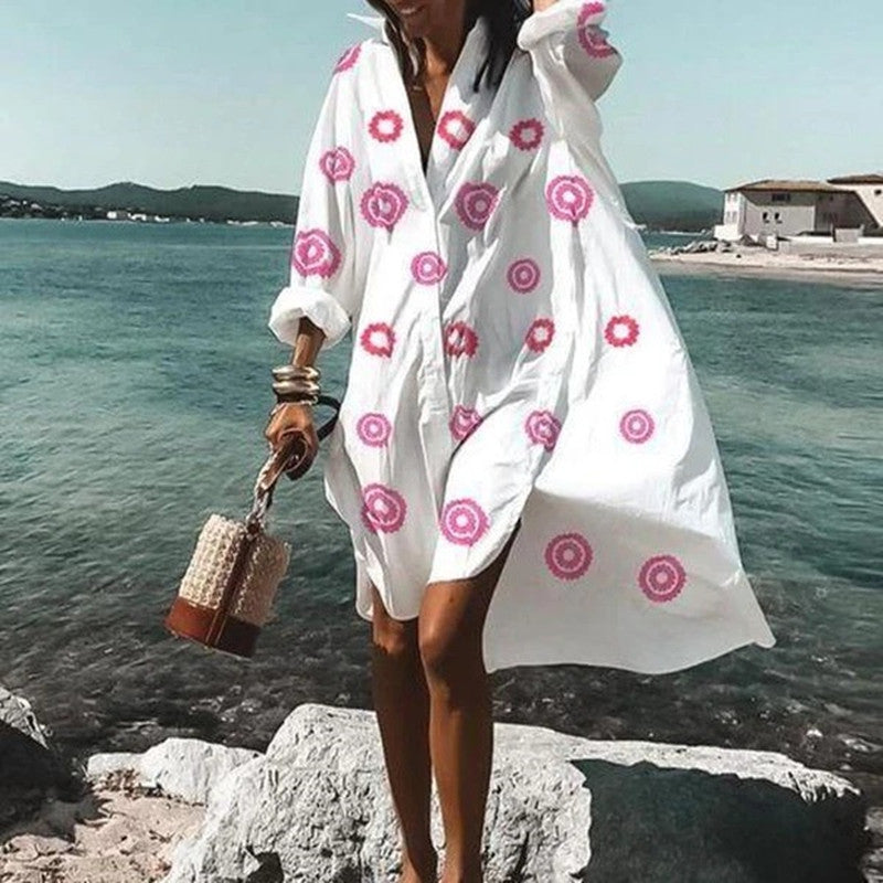 Vestido Camisa Moderno Feminino