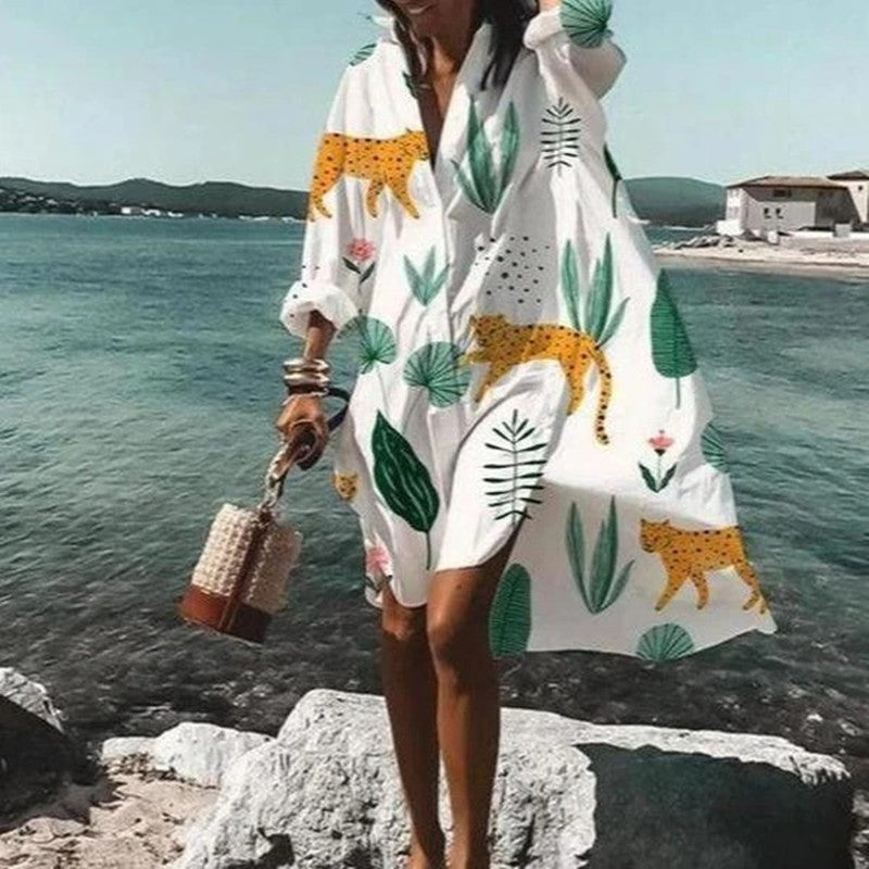Vestido Camisa Moderno Feminino