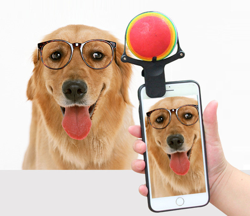 Clipe de Selfie para Celular em Formato de Bola de Tênis - Fotos de Pets