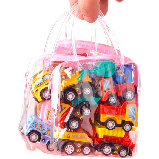 Carrinho de Fricção Resistente a Quedas: Escavadeira, Caminhão de Bombeiros e Carrinho de Obras, Brinquedo Infantil