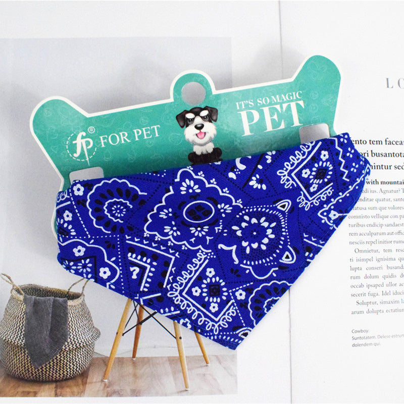 Babador Bandana Triangular Estampado Ajustável para Pets