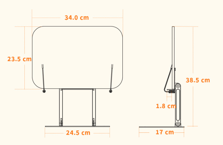 Suporte de Leitura de Madeira e Suporte Dobrável para Notebook
