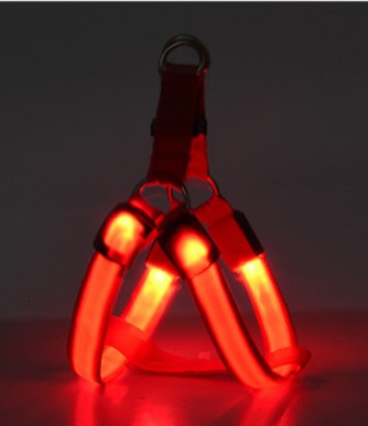 Peitoral LED Luminoso e Guia para Cães Grandes