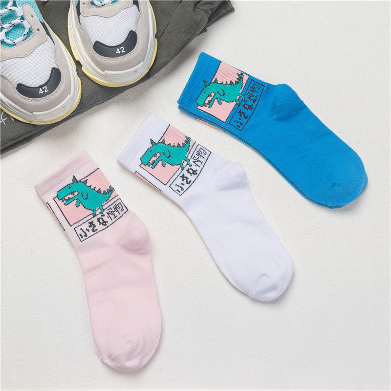 Meias Femininas Estilo Harajuku com Bichinhos Fofos