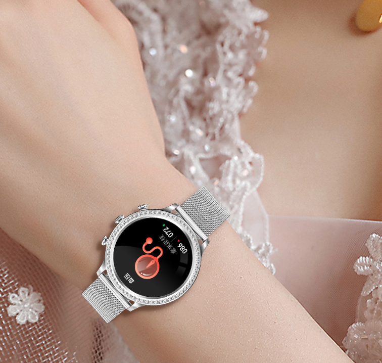 Relógio Inteligente Feminino de Silicone com Chamadas Bluetooth
