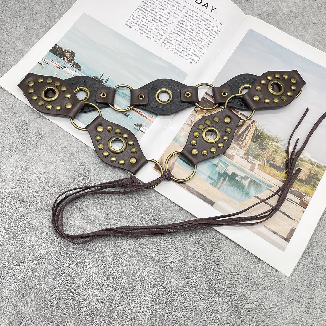 Cinto de Amarrar Vintage com Argola