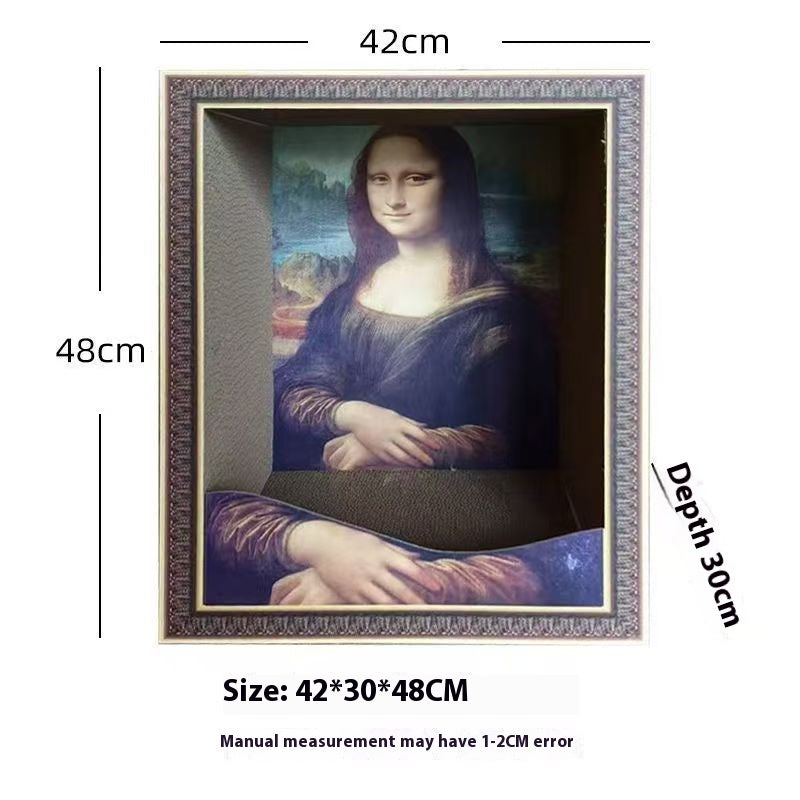 Arranhador e Ninho Quadro Mona Lisa para Gatos
