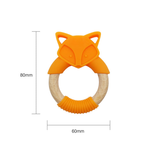 Mordedor Infantil de Silicone Formato Raposa