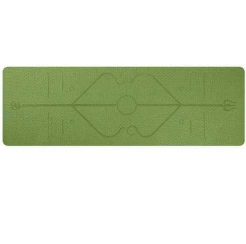Tapete de Yoga TPE 6mm Antiderrapante com Guia de Postura
